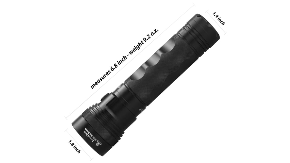 EAGTAC SX25A6 Flashlight Kit, XM-L2 CW U4 LED, 1494lm, Black, SX25A6-XML2-KIT-CW