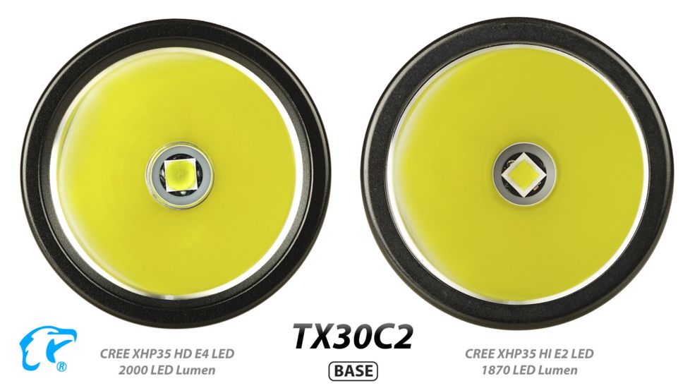 Eagtac TX30C2, XHP35 HD CW LED, 2000 lumens, Black, Flashlight Only, 2938