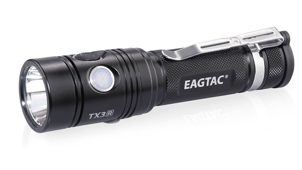 EAGTAC TX3L BASE XJP35 HI CW, 2100 Lumen, USB Rechargeable, 18650 Led Flashlight, Black, Medium 4237