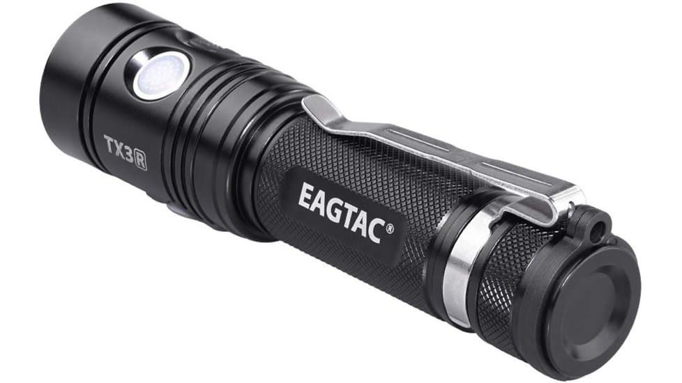 EAGTAC TX3L Base XJP35 HI CW, 2100 Lumen, USB Rechargeable Flashlight, Black, TX3L-XHP35-HI-REG-CW