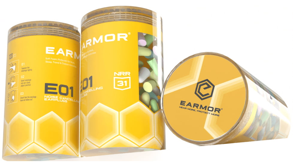 Earmor Noise Cancelling Ear Plugs, 31db, 120 Pieces, Multi, E01 Combination