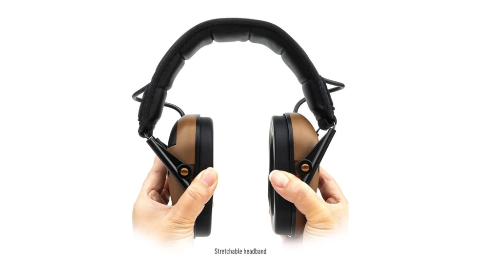 Earmor Sport Shooting ElectronicEar Muffs w/ Foam Earpads, 22dB, Coyote Brown, M300A-CB