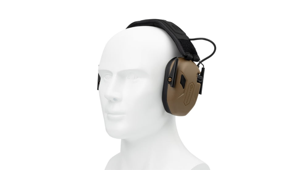 Earmor Sport Shooting ElectronicEar Muffs w/ Foam Earpads, 22dB, Coyote Brown, M300A-CB