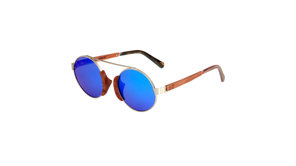 Earth Anakena Sunglasses, Brown Frame, Blue Polarized Lens, Brown/Blue, One Size, ESG038R