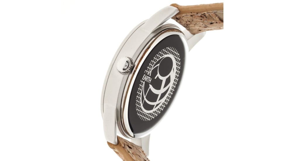Canopies Wood Watch,33mm,Turquois Dial,Khaki/Tan Leather Band