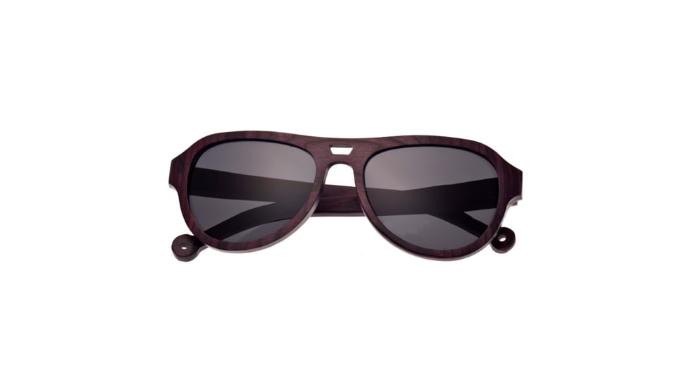 Earth Coronado Ebony Wood Sunglasses, Plum Stripe Wood, ESG019BB