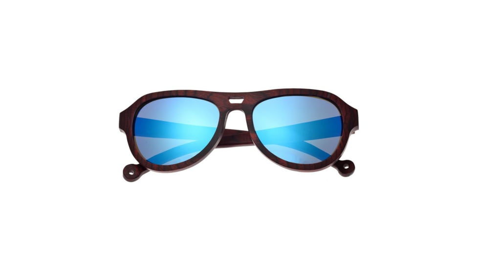 Earth Coronado Ebony Wood Sunglasses, Red Stripe Wood, ESG019RB