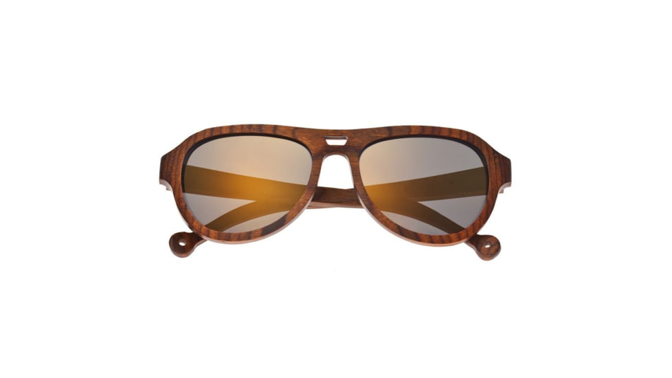 Earth Coronado Ebony Wood Sunglasses, Brown Stripe Wood, ESG019WB