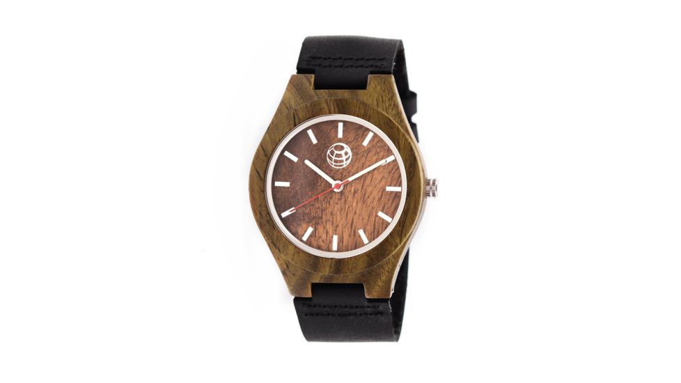 Earth Wood Aztec Leather Strap Watch, Olive, Standard ETHEW4104
