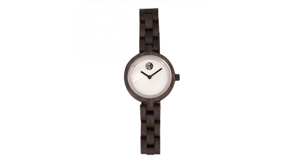 Earth Wood Wisteria Mother-Of-Pearl Bracelet Watch, Dark Brown, ETHEW5602