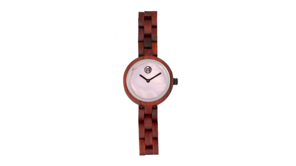 Earth Wood Wisteria Mother-Of-Pearl Bracelet Watch, Red, ETHEW5603