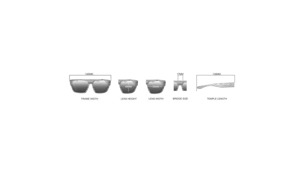 Earth Hermosa Ebony Wood Sunglasses, Orange Stripe Wood, ESG097OB