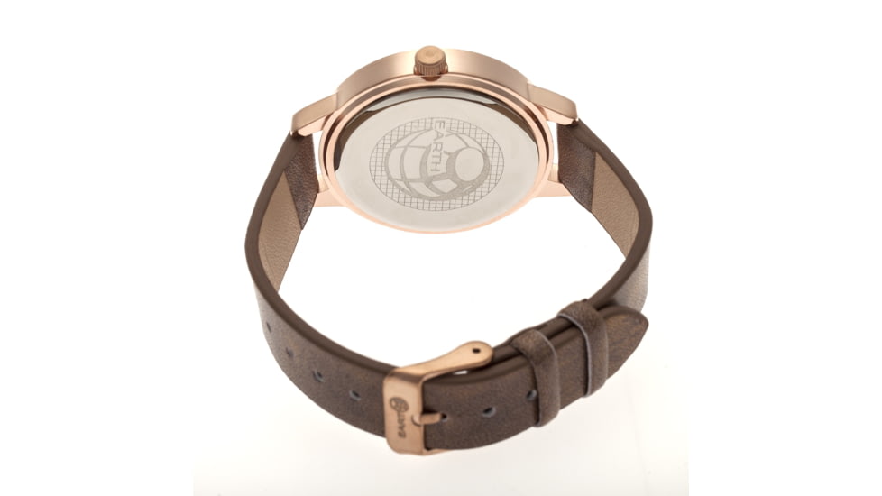 Ladies Autumn Watch,40mm,Brushed Metal Rose Gold Bezel,Brown Band