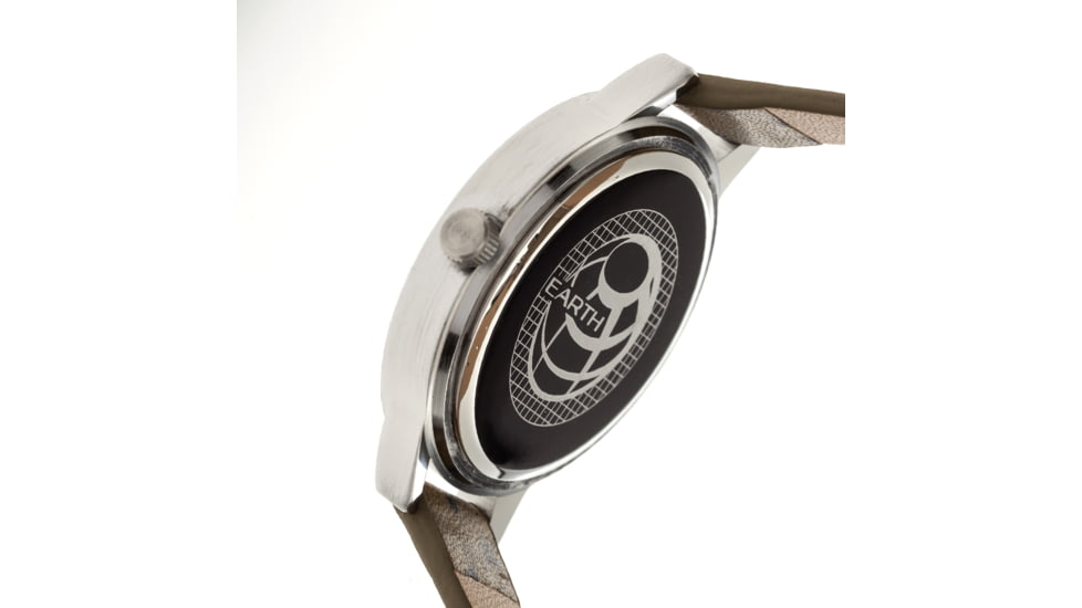Ladies Autumn Watch,40mm,Brushed Metal Silver Bezel,Dark Brown Band