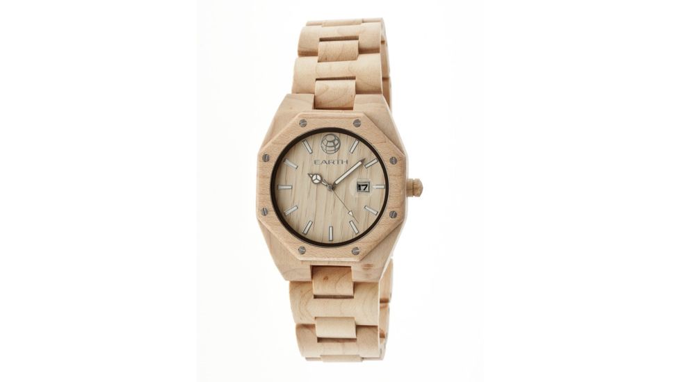 Earth Medullary Ray Wooden Watch, Khaki/Tan, Men ETHEW1901