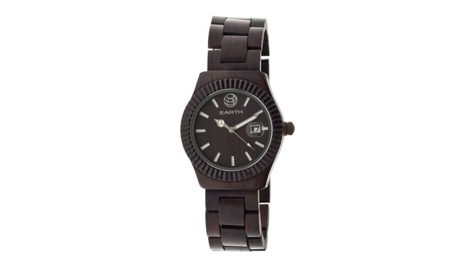 Earth Pith Wooden Unisex Watch, Dark Brown ETHEW1802