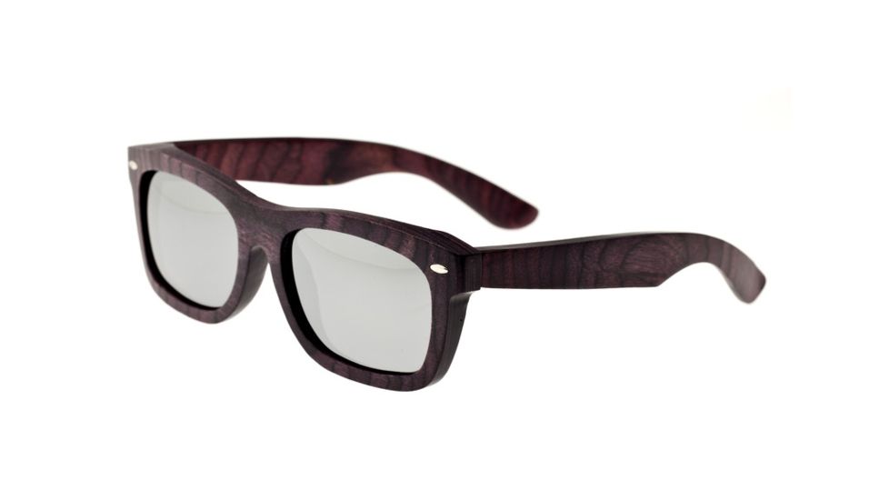 Earth Portsmouth Bamboo Wood Sunglasses, Plum Stripe Wood ESG502BB