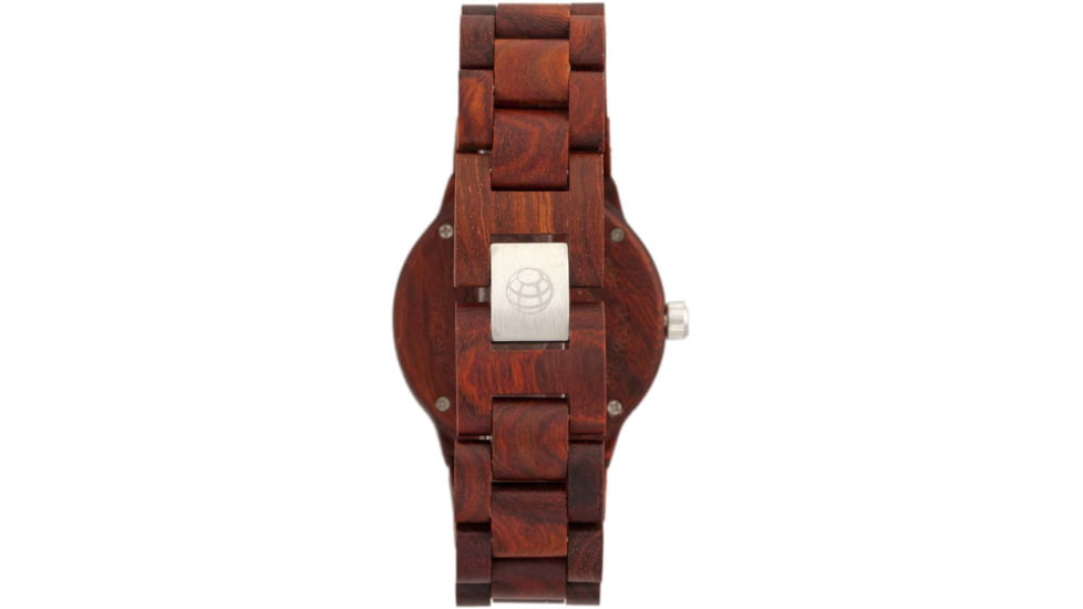 Earth Wood Biscayne Bracelet Watch w/Date, Red, One Size, ETHEW4203