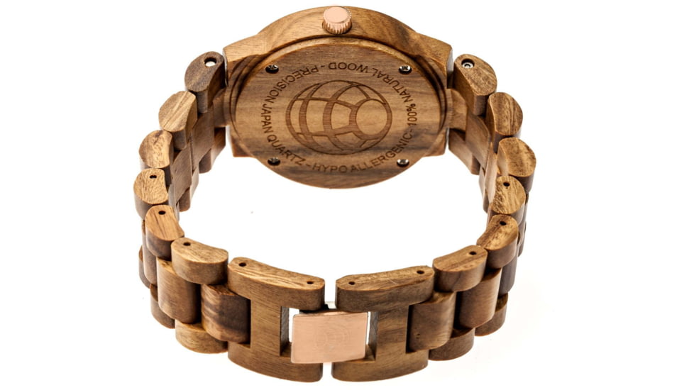 Earth Wood Biscayne Wood Bracelet Watch w/Date, Light Brown, Standard, ETHEW4205
