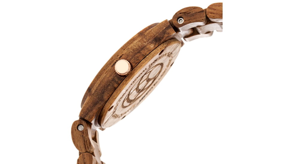 Earth Wood Biscayne Wood Bracelet Watch w/Date, Light Brown, Standard, ETHEW4205