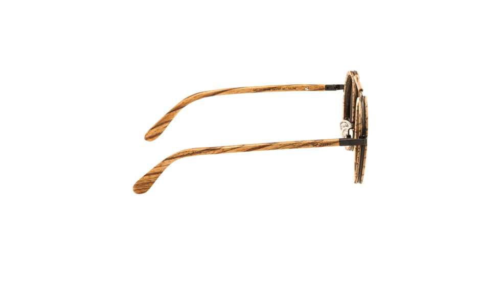 Earth Wood Bondi  w/Polarized Lenses, brown stripe  silver ESG003Z