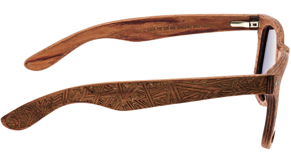 Earth Wood Cape Cod Sunglasses, Red Rosewood Frame, Yellow Lens, Polarized, One Size, ESG060R