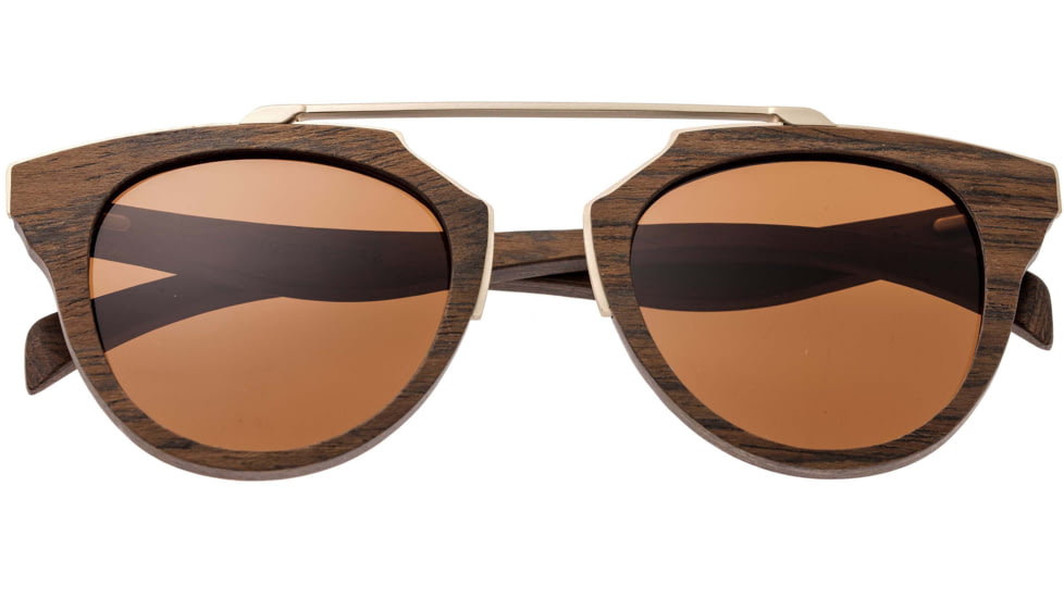 Earth Wood Ceira Polarized Sunglass, Brown/Brown, One Size, ESG021BN