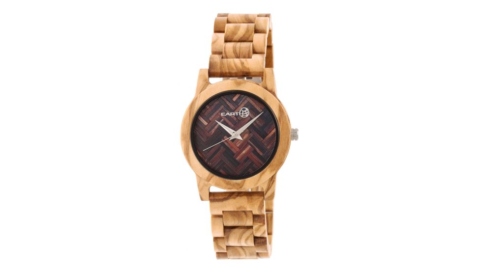 Earth Wood Crown Bracelet Watch, Multicolor/Khaki/Tan ETHEW4501