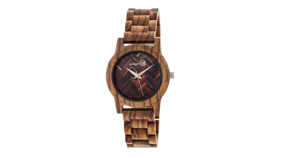 Earth Wood Crown Bracelet Watch, Multicolor/Olive ETHEW4504