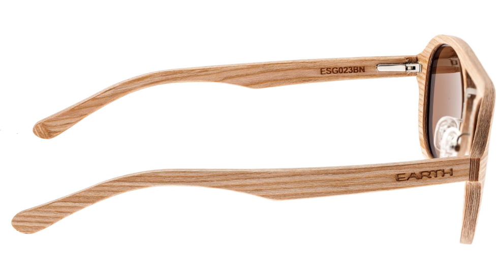 Earth Wood Cruz Polarized Sunglass, Bamboo/Brown, One Size, ESG023BN