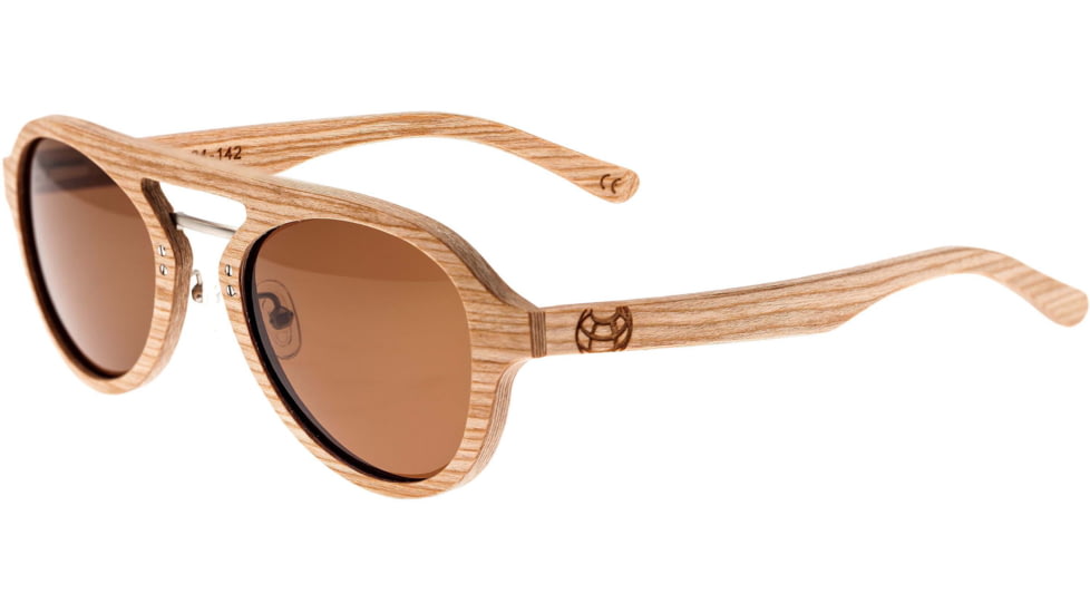 Earth Wood Cruz Polarized Sunglass, Bamboo/Brown, One Size, ESG023BN