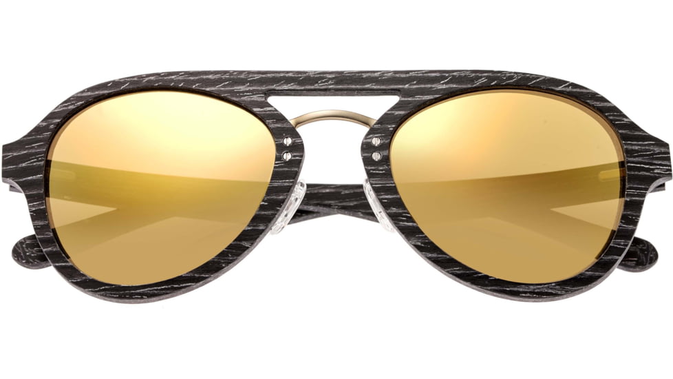 Earth Wood Cruz Polarized Sunglass, Black Stripe/Gold, One Size, ESG023GD