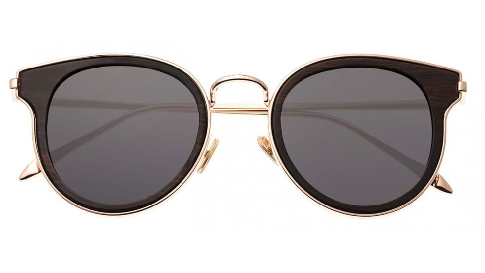 Earth Wood Derawan Sunglasses, Espresso Frames, Black Lens, Polarized, One Size, ESG029E
