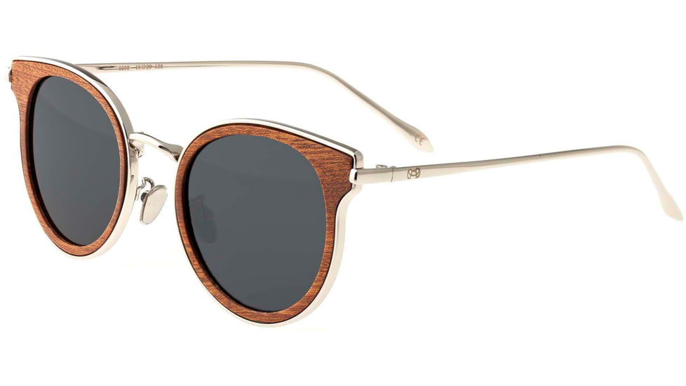 Earth Wood Derawan Sunglasses, Red Rosewood Frame, Black Lens, Polarized, One Size, ESG029R