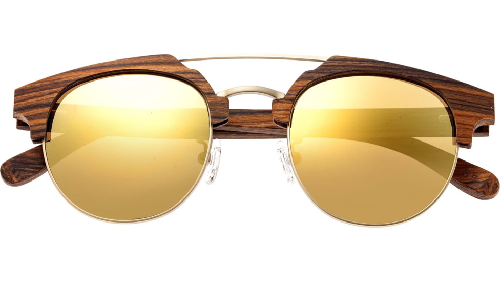 Earth Wood Kai Polarized Sunglass, Brown Stripe/Gold, One Size, ESG024GD