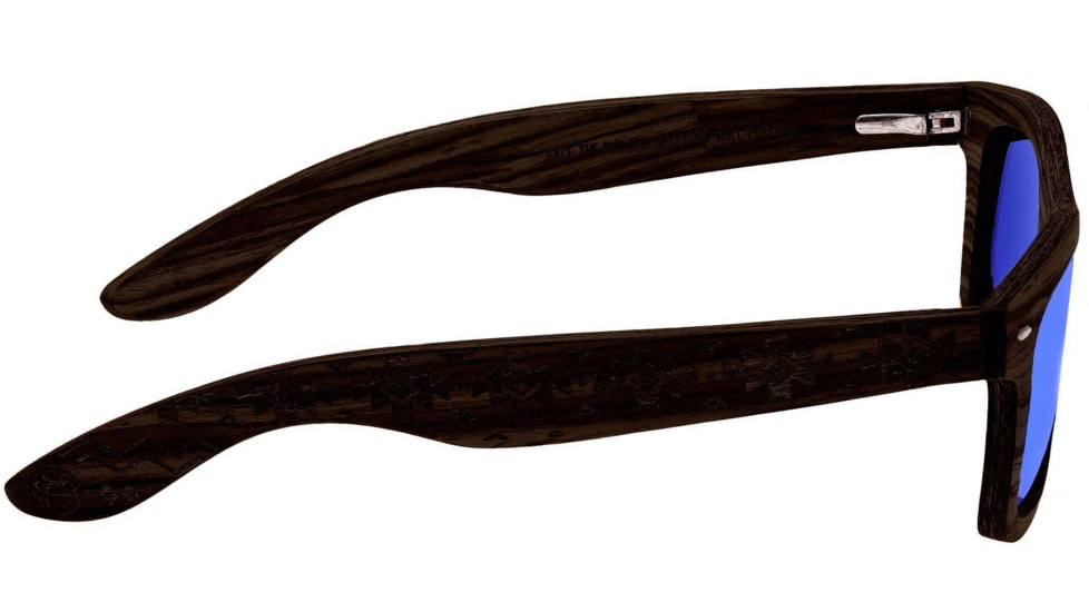 Earth Wood Maya Sunglasses, Ebony Frame, Blue Lens, Polarized, One Size, ESG005E