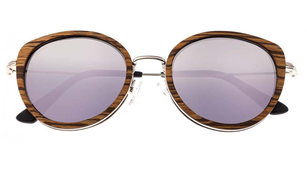 Earth Wood Oreti Polarized Sunglass, Zebrawood/Purple, One Size, ESG037ZW