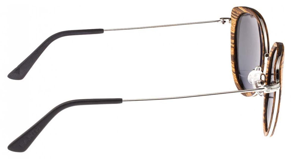 Earth Wood Oreti Polarized Sunglass, Zebrawood/Purple, One Size, ESG037ZW