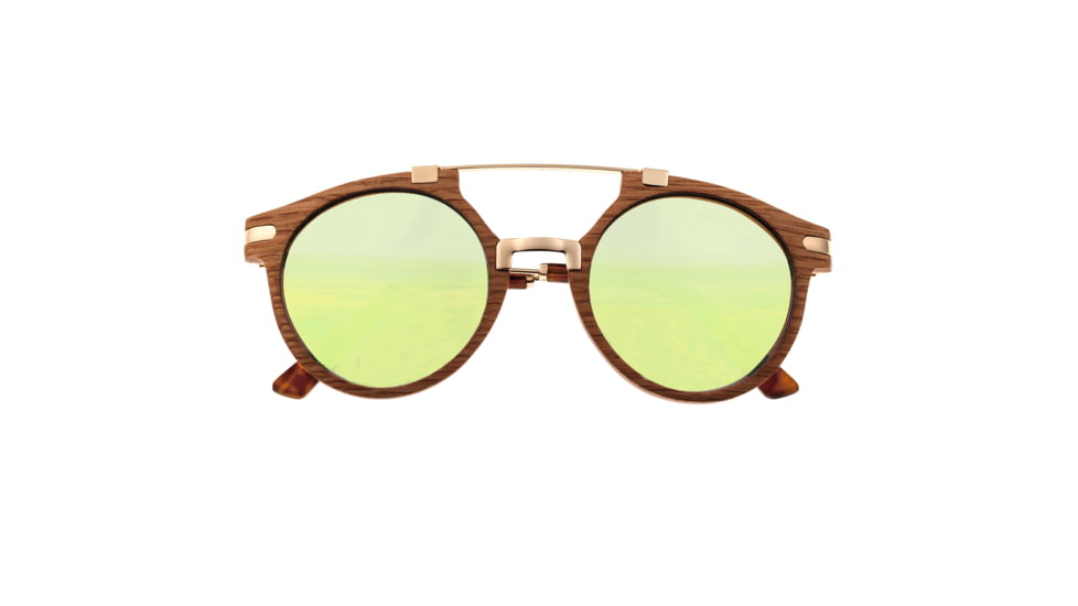 Earth Wood Polarized Sunglasses, Annato/Green, ESG034A, Annato/Green, One Size, ESG034A