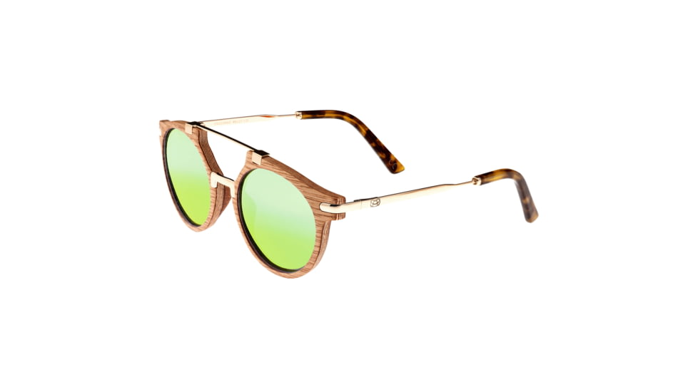 Earth Wood Polarized Sunglasses, Annato/Green, ESG034A, Annato/Green, One Size, ESG034A
