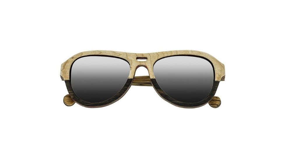 Earth Clearwater Sunglasses. Bamboo Ebony Wood Frame, Black Lens, ESG046BE