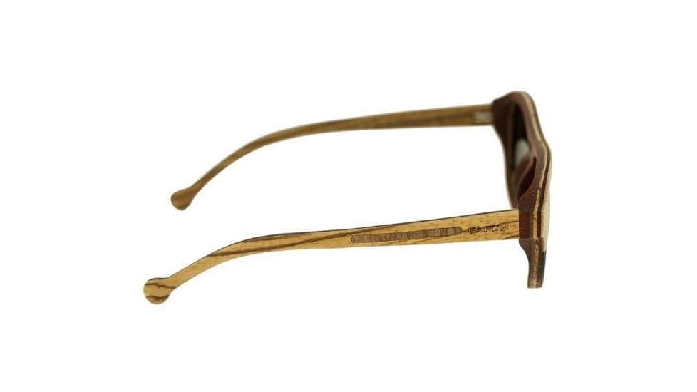 Earth Clearwater Sunglasses. Bamboo Ebony Wood Frame, Black Lens, ESG046BE