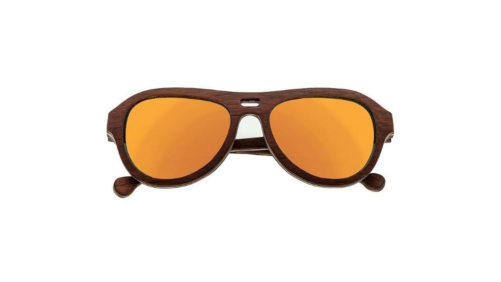 Earth Clearwater Sunglasses.Rosewood Zebra Wood Frame, Yellow Lens, ESG046RZ
