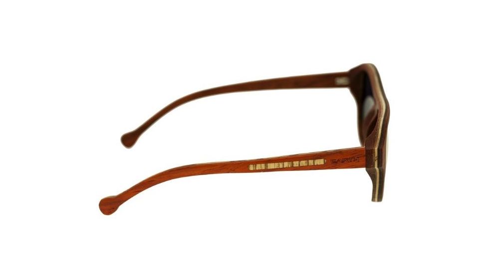 Earth Clearwater Sunglasses.Rosewood Zebra Wood Frame, Yellow Lens, ESG046RZ