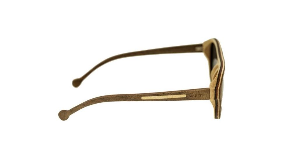 Earth Clearwater Sunglasses. Walnut Rosewood Wood Frame, Black Lens, ESG046WR