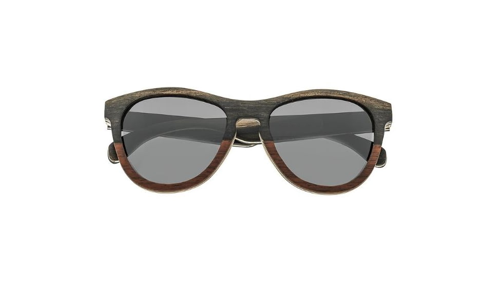Earth Del Carmen Sunglasses, Ebony Maple Wood Frame, Black Lens, ESG002EM