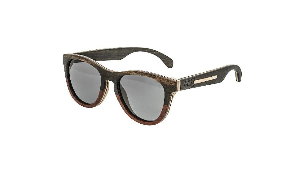 Earth Del Carmen Sunglasses, Ebony Maple Wood Frame, Black Lens, ESG002EM