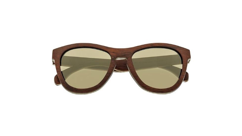 Earth Del Carmen Sunglasses, Zebra Rosewood Wood Frame, Brown Lens, ESG002RZ