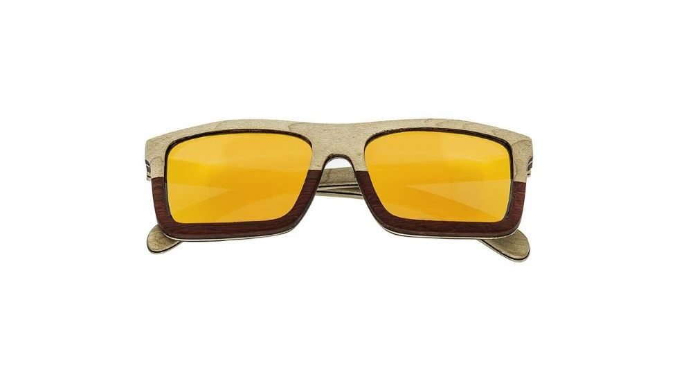 Earth Lanikai Sunglasses, Bamboo Ebony Wood Frame, Yellow Lens, ESG014BE