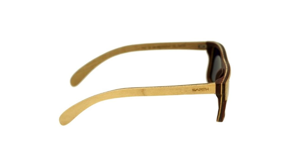 Earth Lanikai Sunglasses, Bamboo Ebony Wood Frame, Yellow Lens, ESG014BE